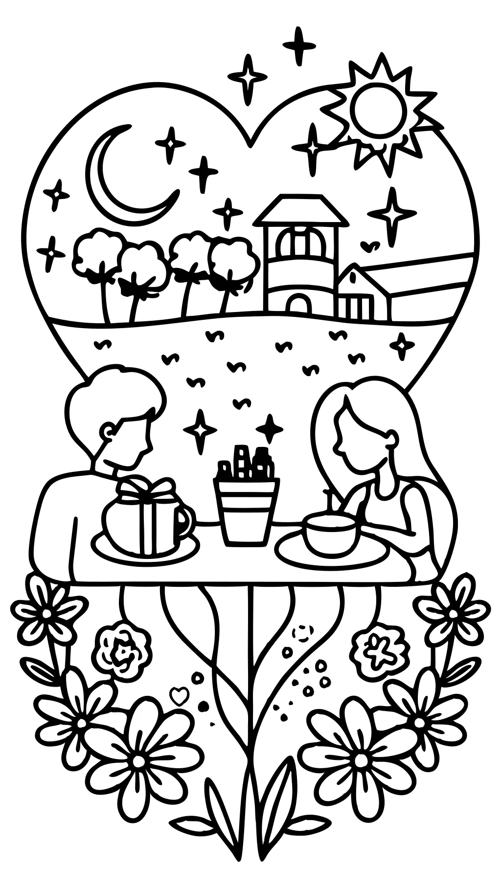 coloriages romantiques